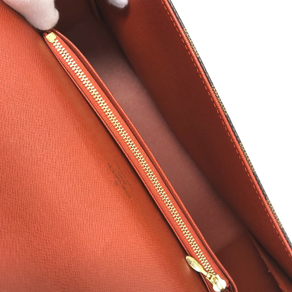 interior pocket Louis Vuitton Damier Ebene Tribeca Long brown