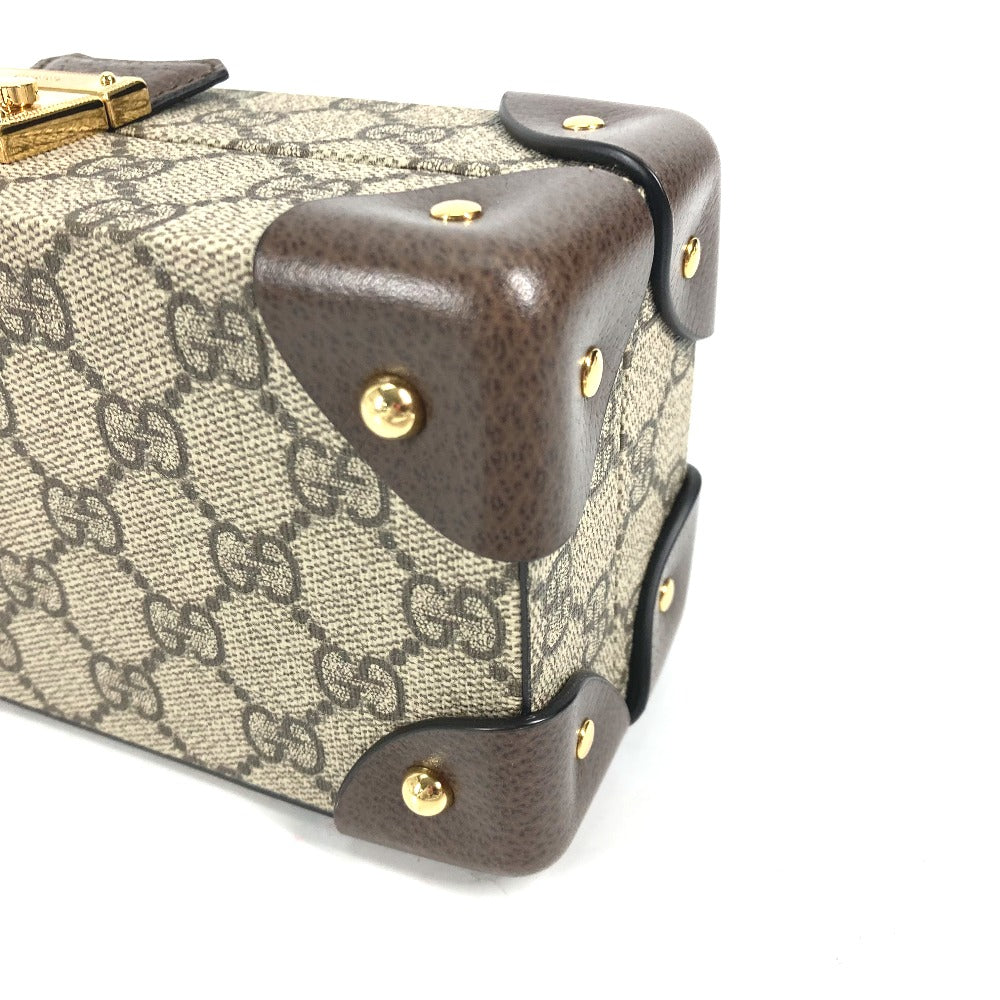 corner Gucci GG Supreme Canvas Beige Leather Padlock Case