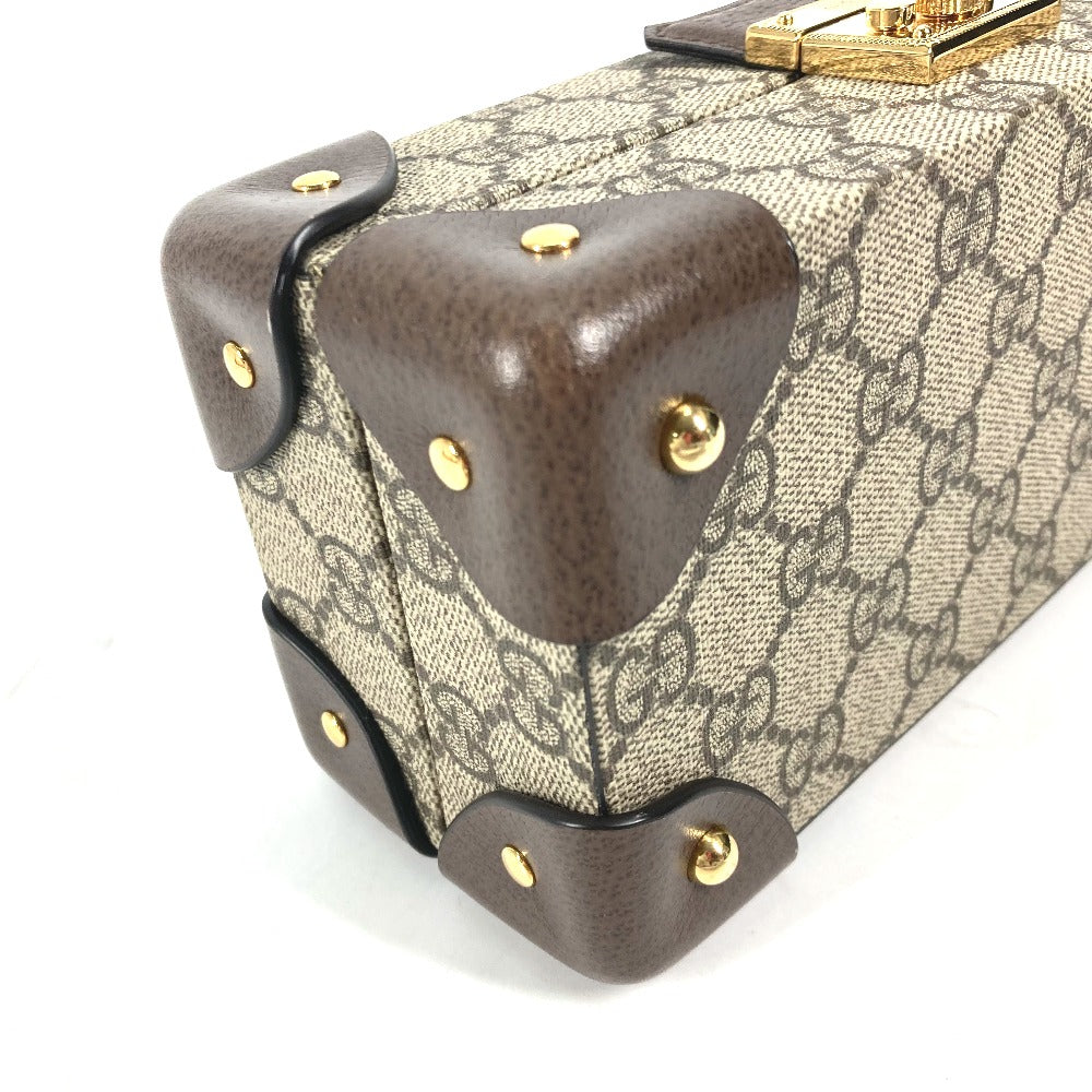 corner Gucci GG Supreme Canvas Beige Leather Padlock Case