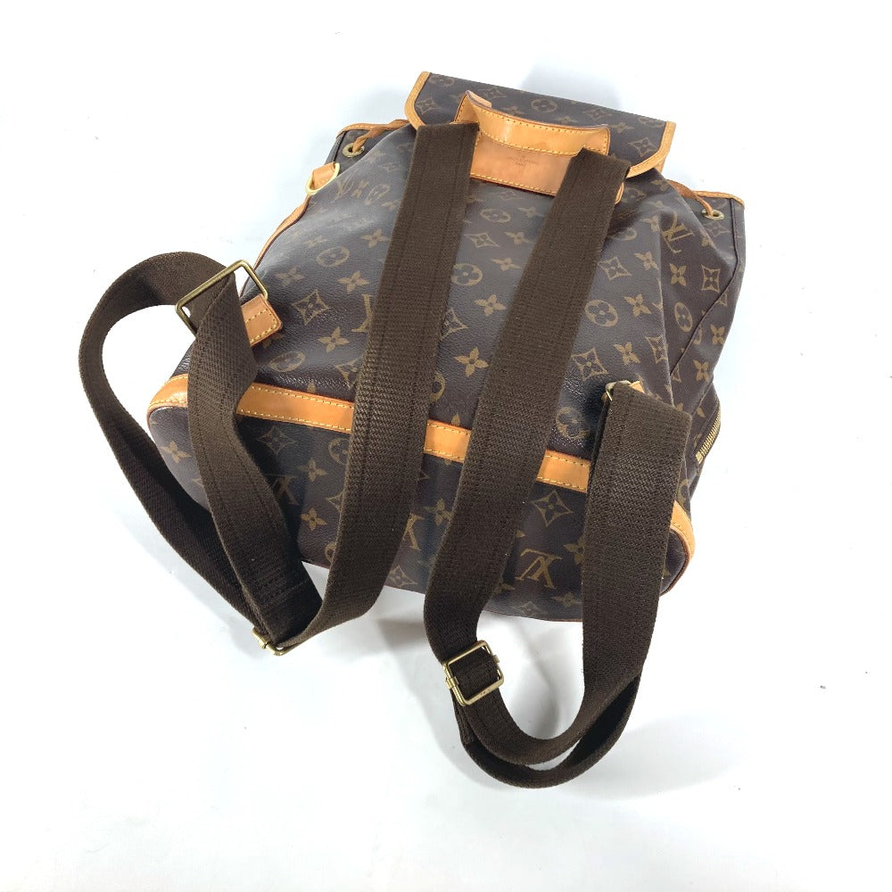 Brown backpack with visible brand logo on a white background