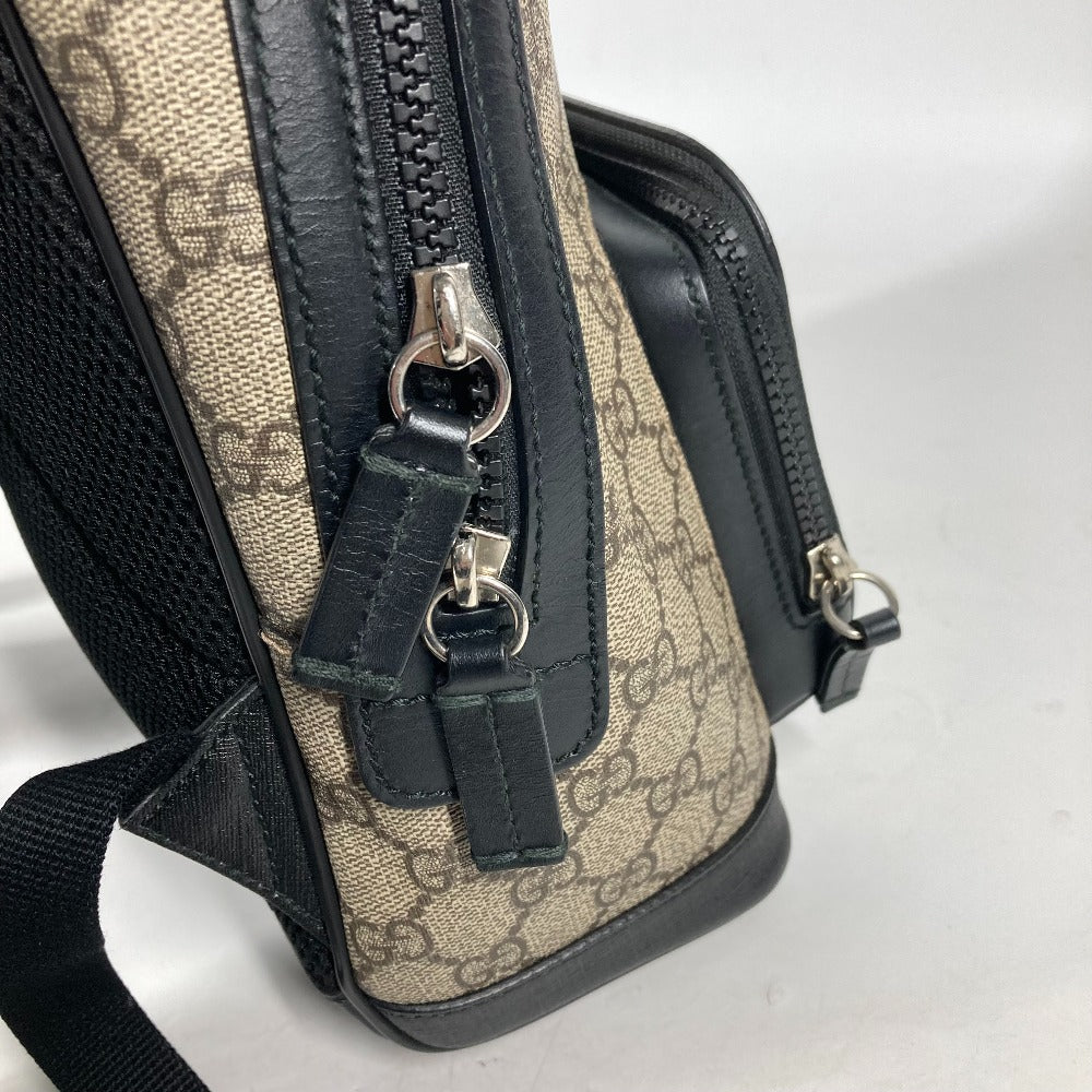 Close-up of a patterned backpack with black accents on a white background