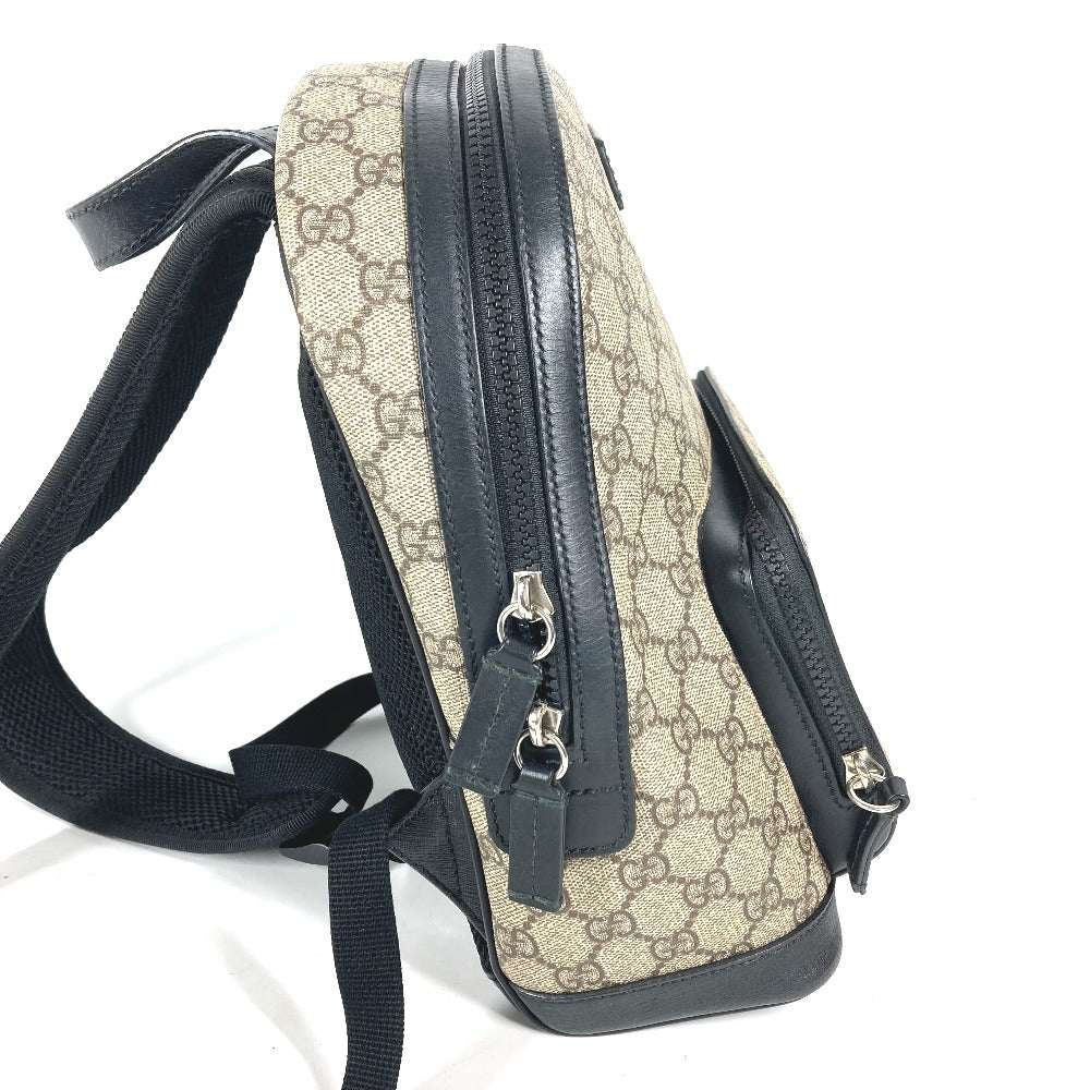 Backpack with Gucci pattern on a white background