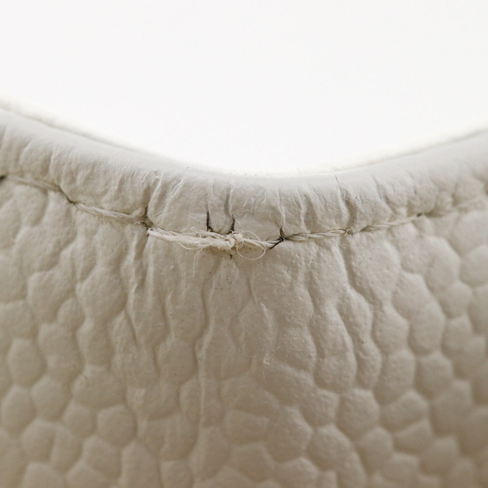 edge Chanel Quilted Caviar Leather Petit Shopping Tote White