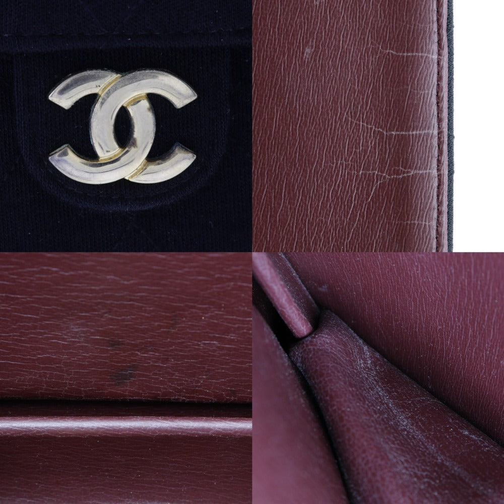 interior close up Chanel Matelasse Jersey Cotton Single Flap Bag