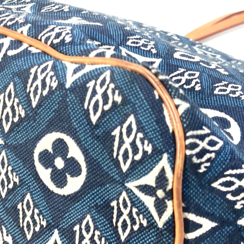 corner wear Louis Vuitton Jacquard 1854 Neverfull MM Blue