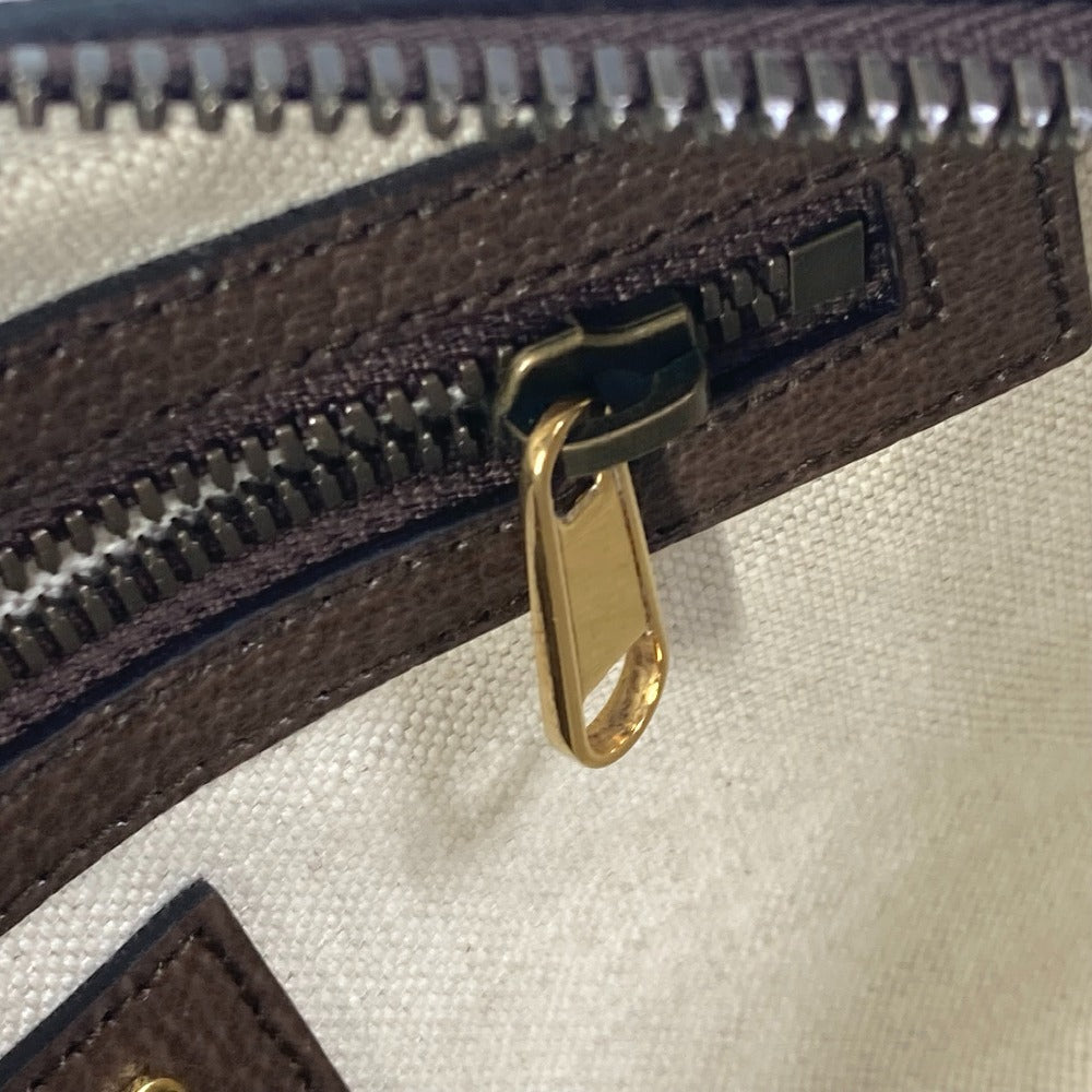 interior zipper Gucci 100th Anniversary Brown Leather Sling Bag