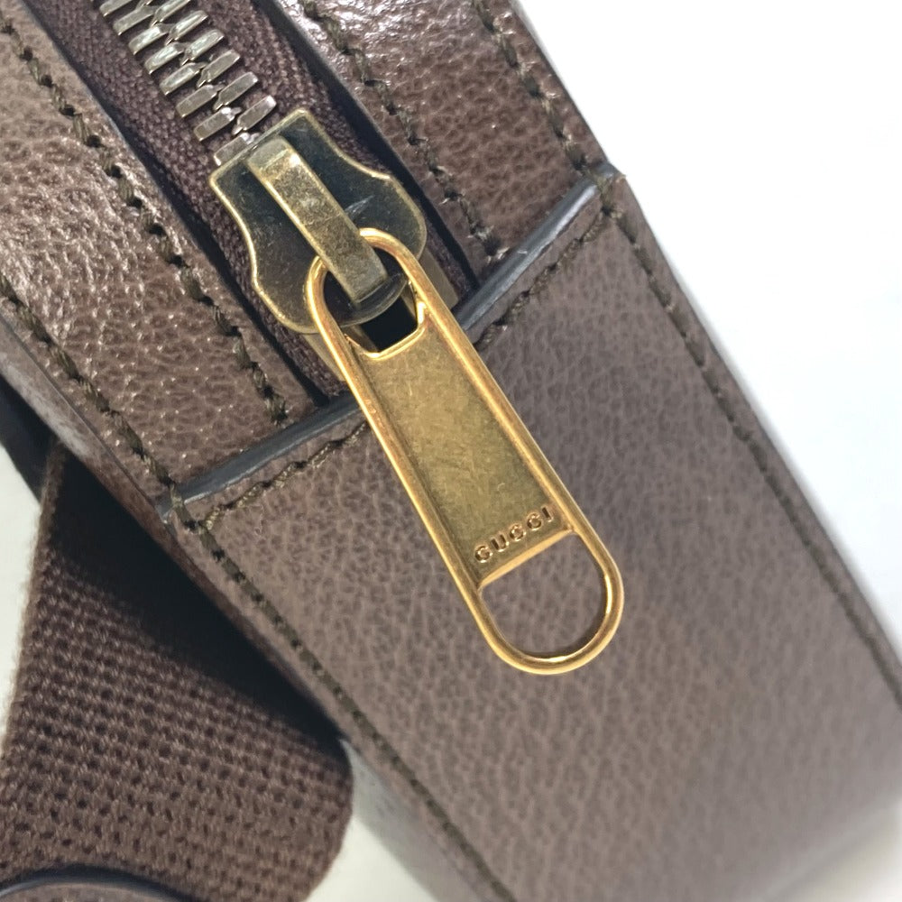 zipper pull Gucci 100th Anniversary Brown Leather Sling Bag