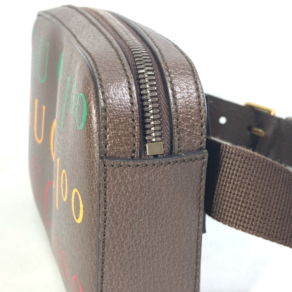 zipper edge Gucci 100th Anniversary Brown Leather Sling Bag