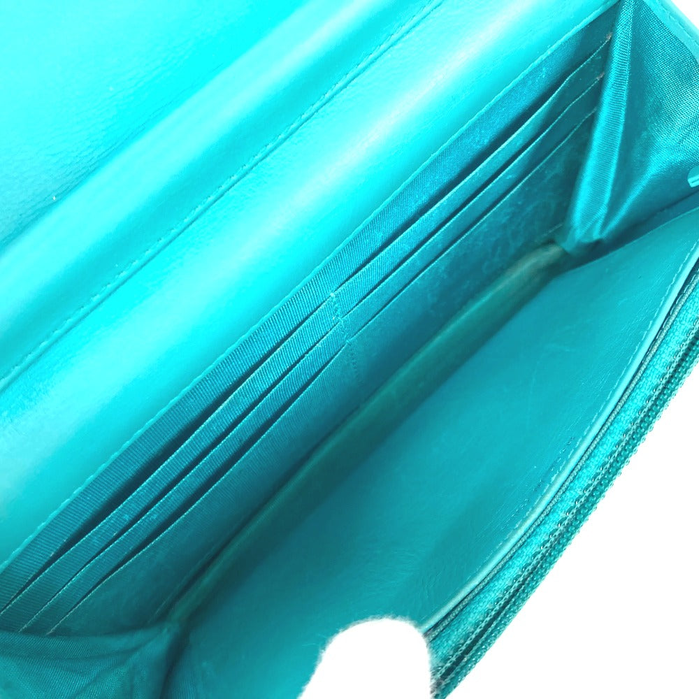 interior Chanel Quilted Leather Flap Wallet On Chain Clutch Bag Turquoise