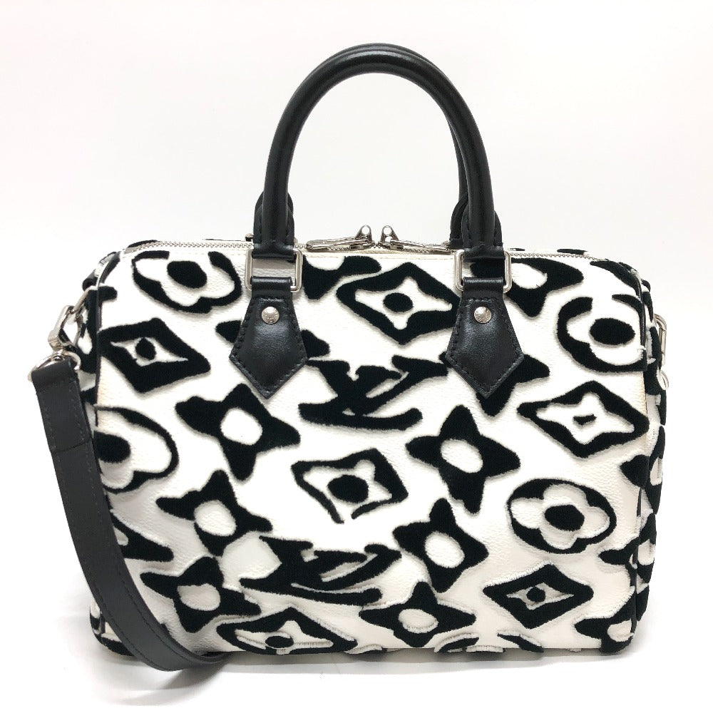back Louis Vuitton X UF Tufted Speedy Bandouliere 25 Black/White