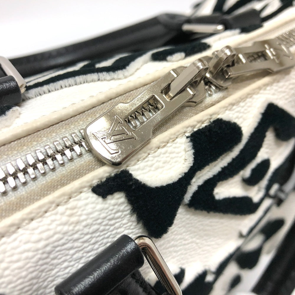 zipper Louis Vuitton X UF Tufted Speedy Bandouliere 25 Black/White