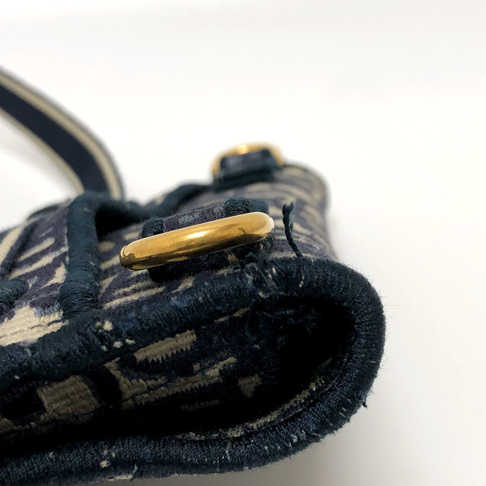 hardware loop Christian Dior Oblique Embroidered Saddle Waist Bag Blue