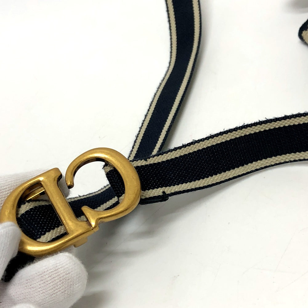 strap hardware Christian Dior Oblique Embroidered Saddle Waist Bag Blue