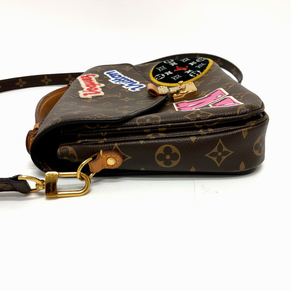side Louis Vuitton Patches Brown Canvas Monogram Pochette Metis