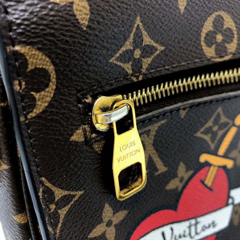 gold zipper Louis Vuitton Patches Brown Canvas Monogram Pochette Metis