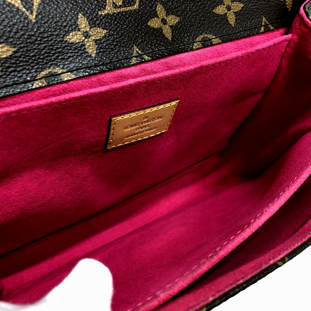 interior Louis Vuitton Patches Brown Canvas Monogram Pochette Metis