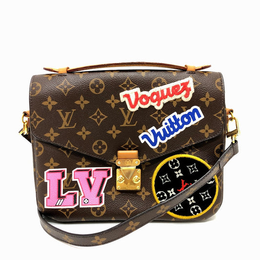 Louis Vuitton Patches Brown Canvas Monogram Pochette Metis