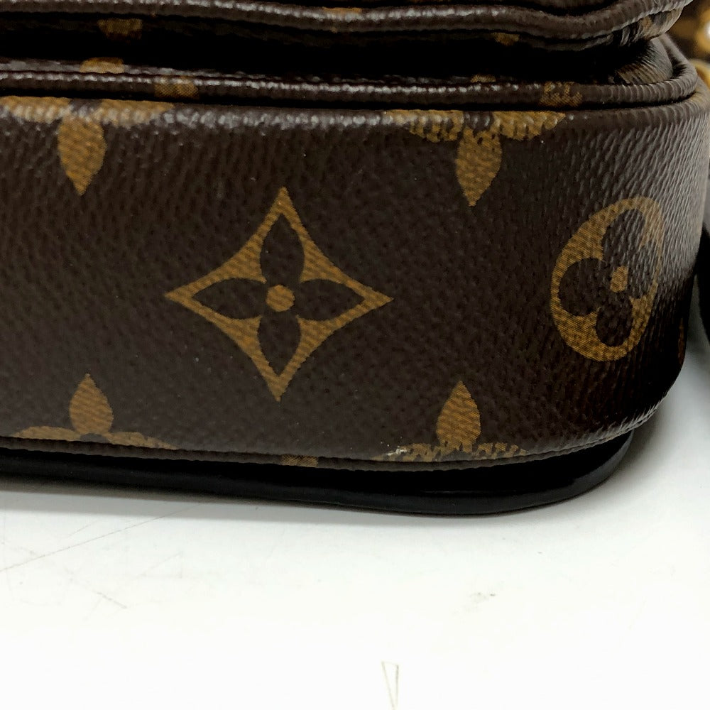 corner Louis Vuitton Patches Brown Canvas Monogram Pochette Metis