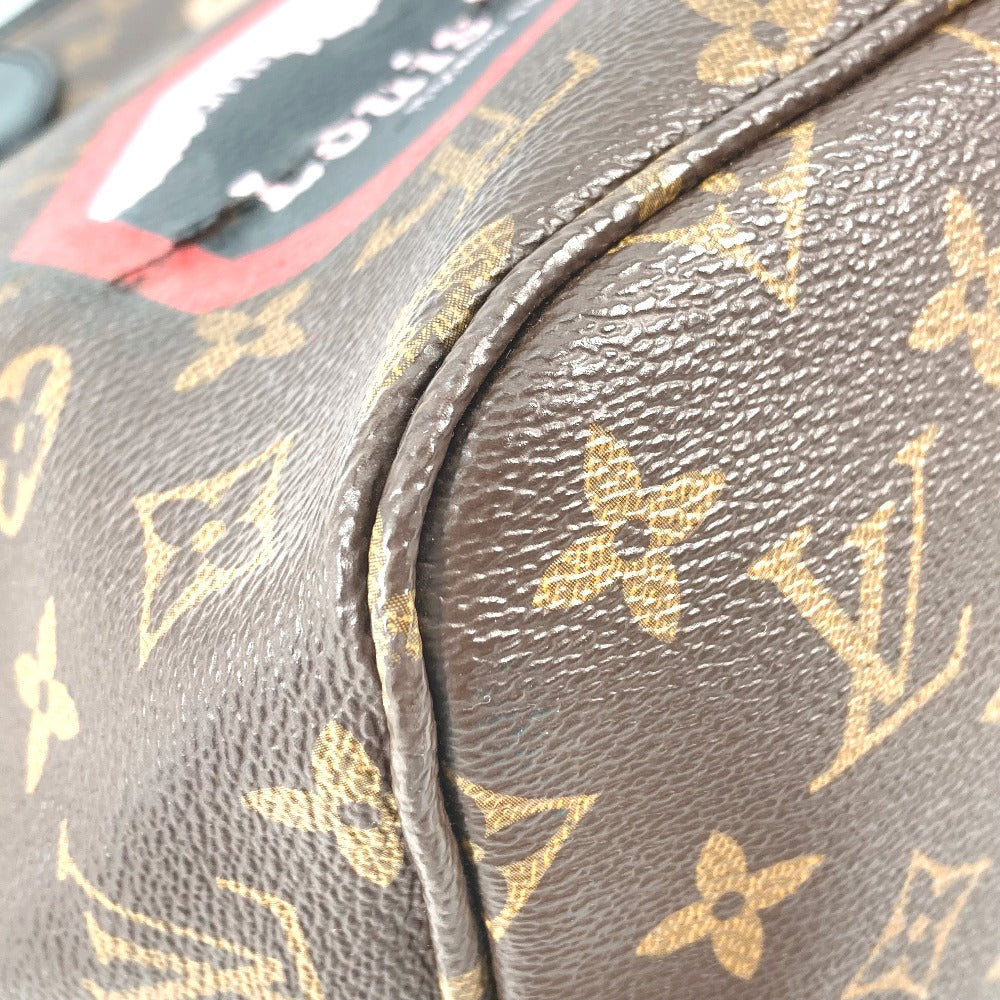 Close-up of a Louis Vuitton handbag with monogram pattern