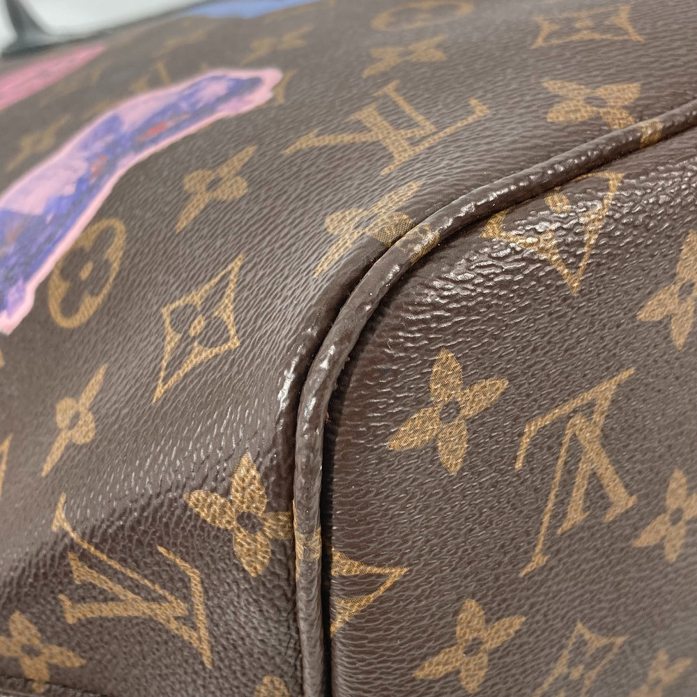 Close-up of a brown Louis Vuitton bag with monogram pattern