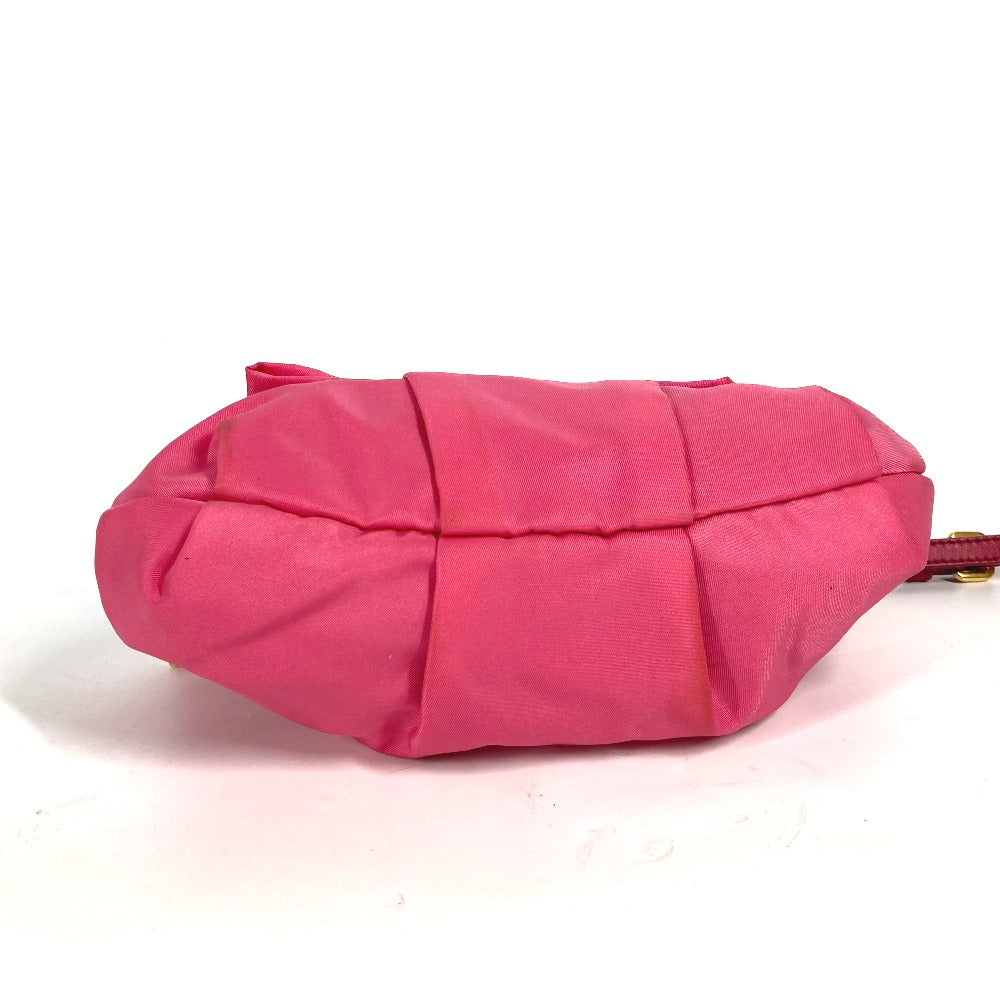 Pink dog bed on a white background