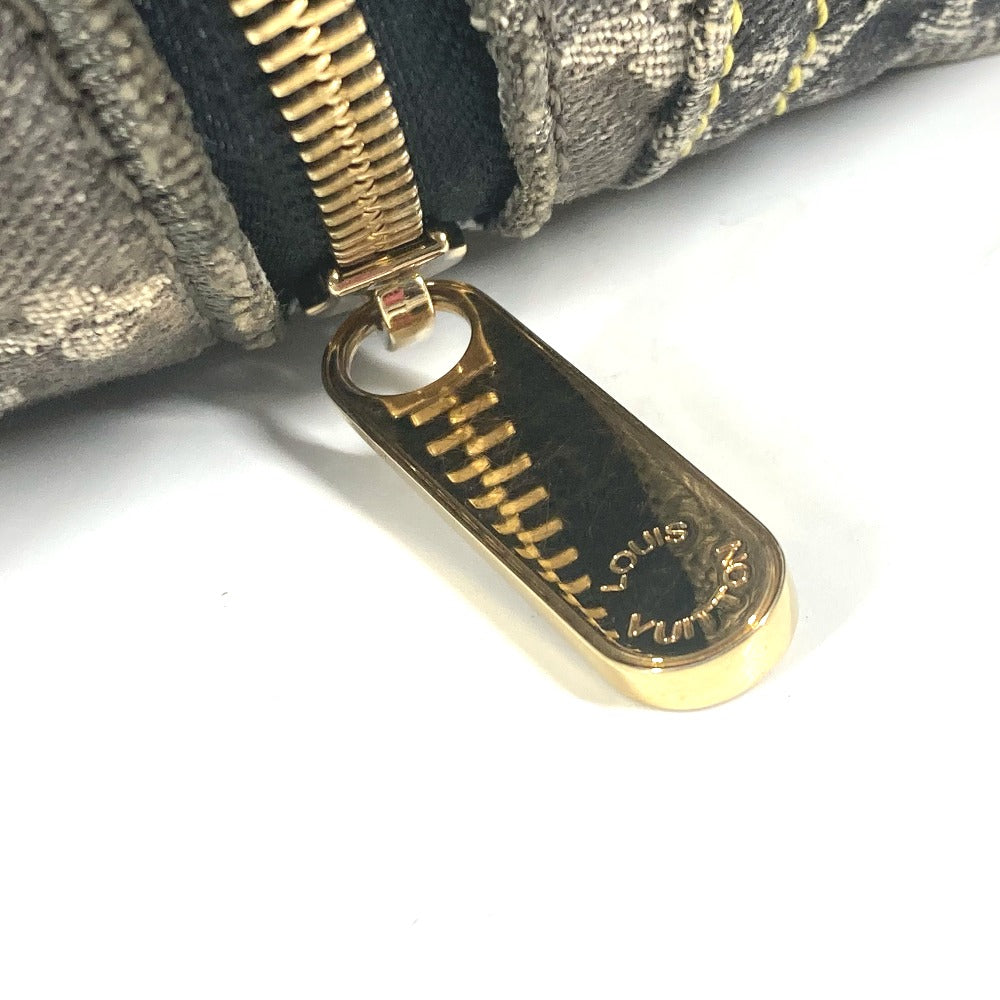 zipper pull Louis Vuitton Denim Patchwork Speedy 30 Grey and blue