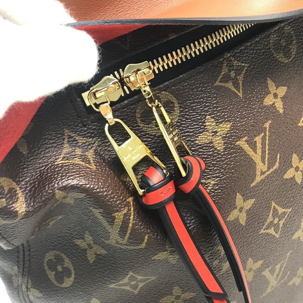 zipper pulls Louis Vuitton Monogram Tuileries Hobo Caramel
