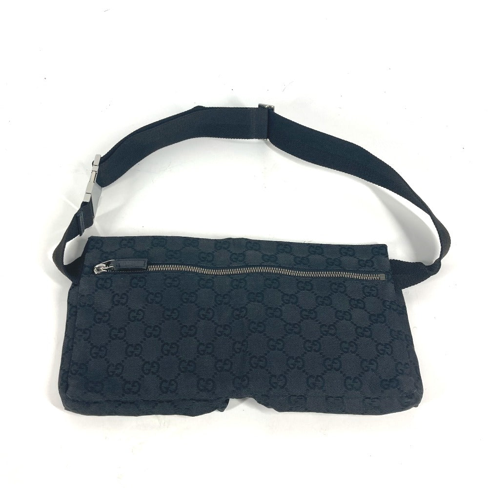 Navy blue waist bag with brand logo on a white background