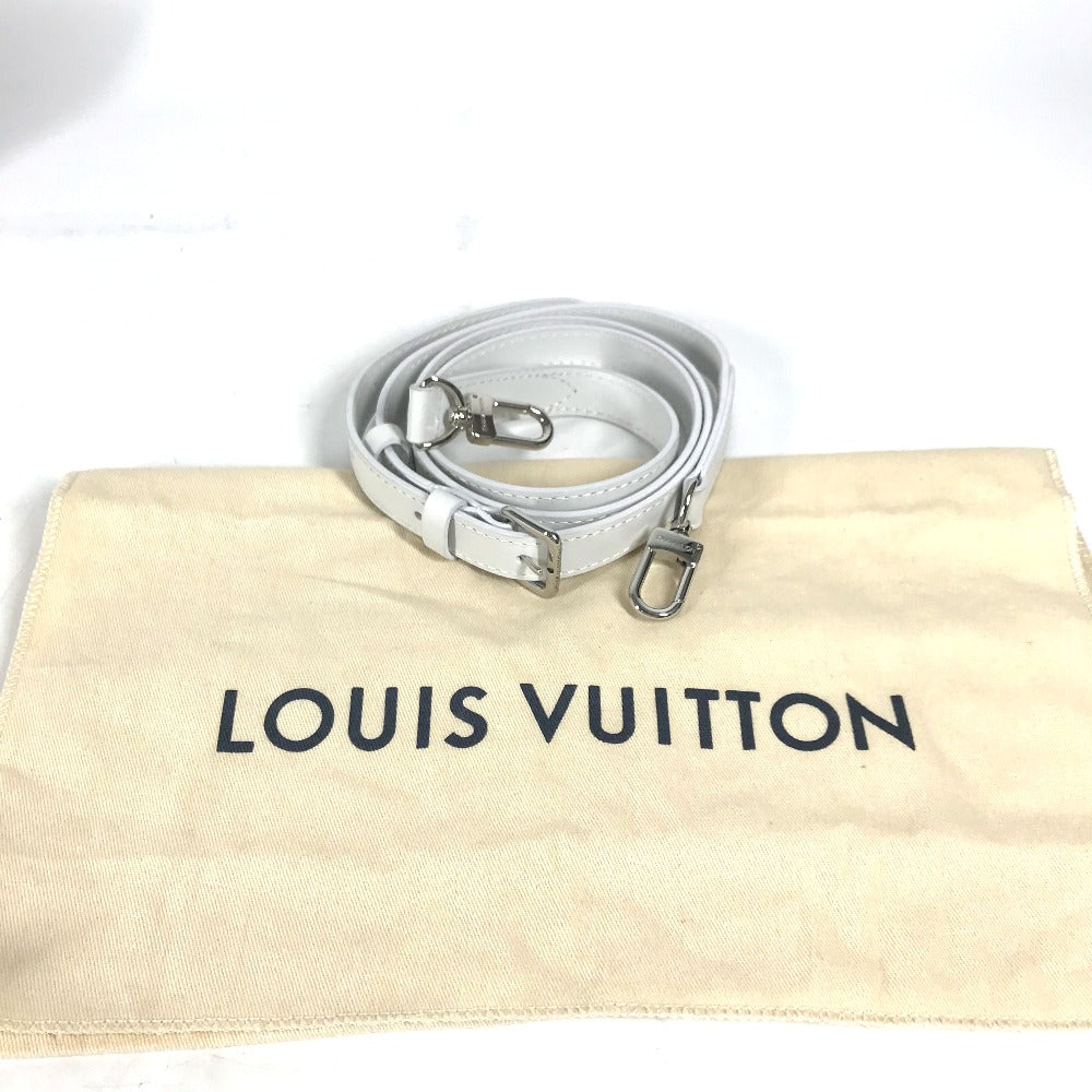 White belt on a Louis Vuitton dust bag with a white background