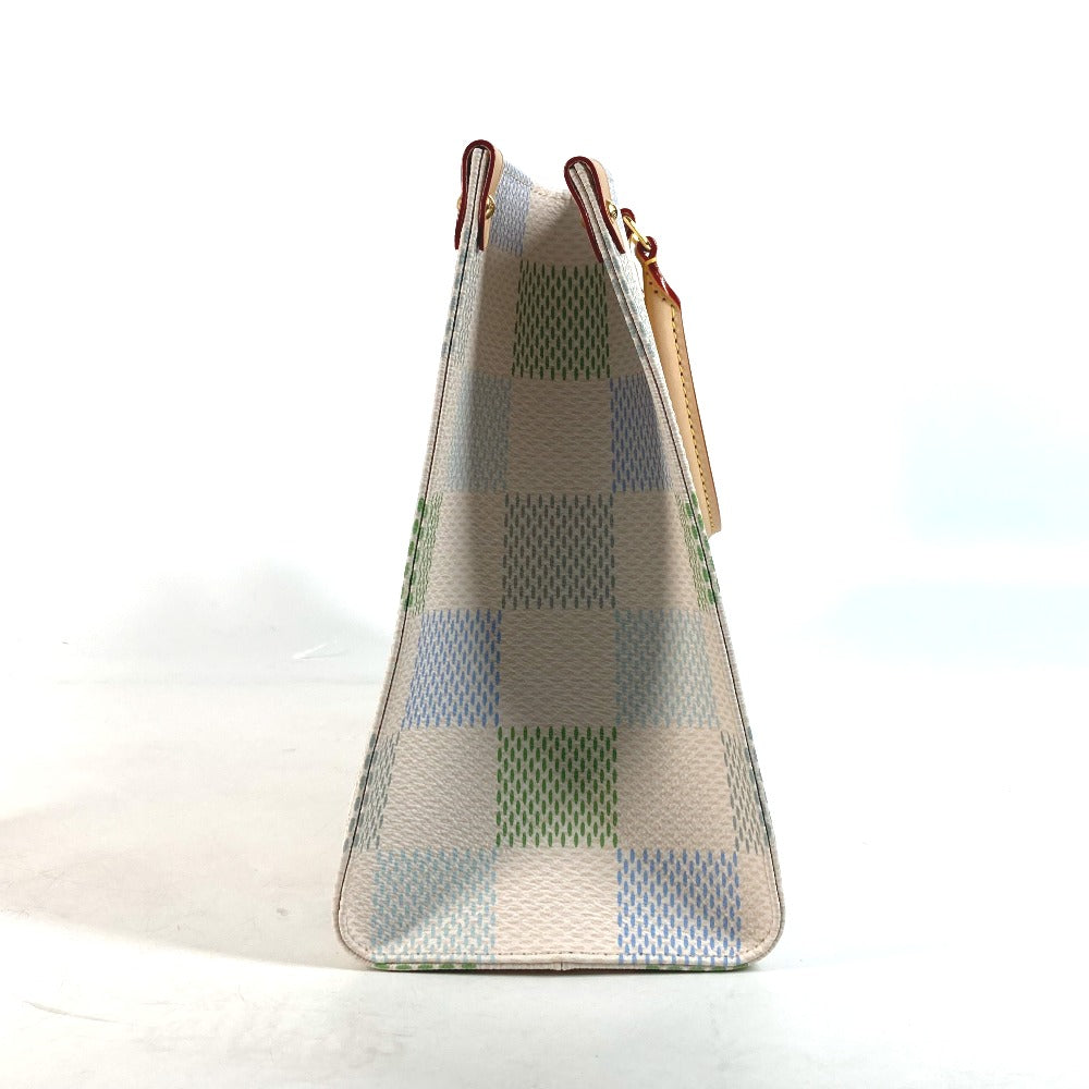 Checkered pouch with a zipper on a white background