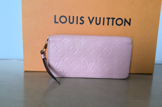 Pre-Loved Louis Vuitton Empreinte Leather Zippy Wallet Pink