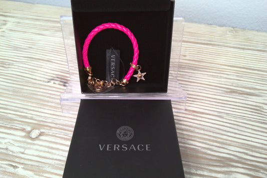 New Versace Medusa Galaxy Star Braided Leather Bracelet - "Sold Out"