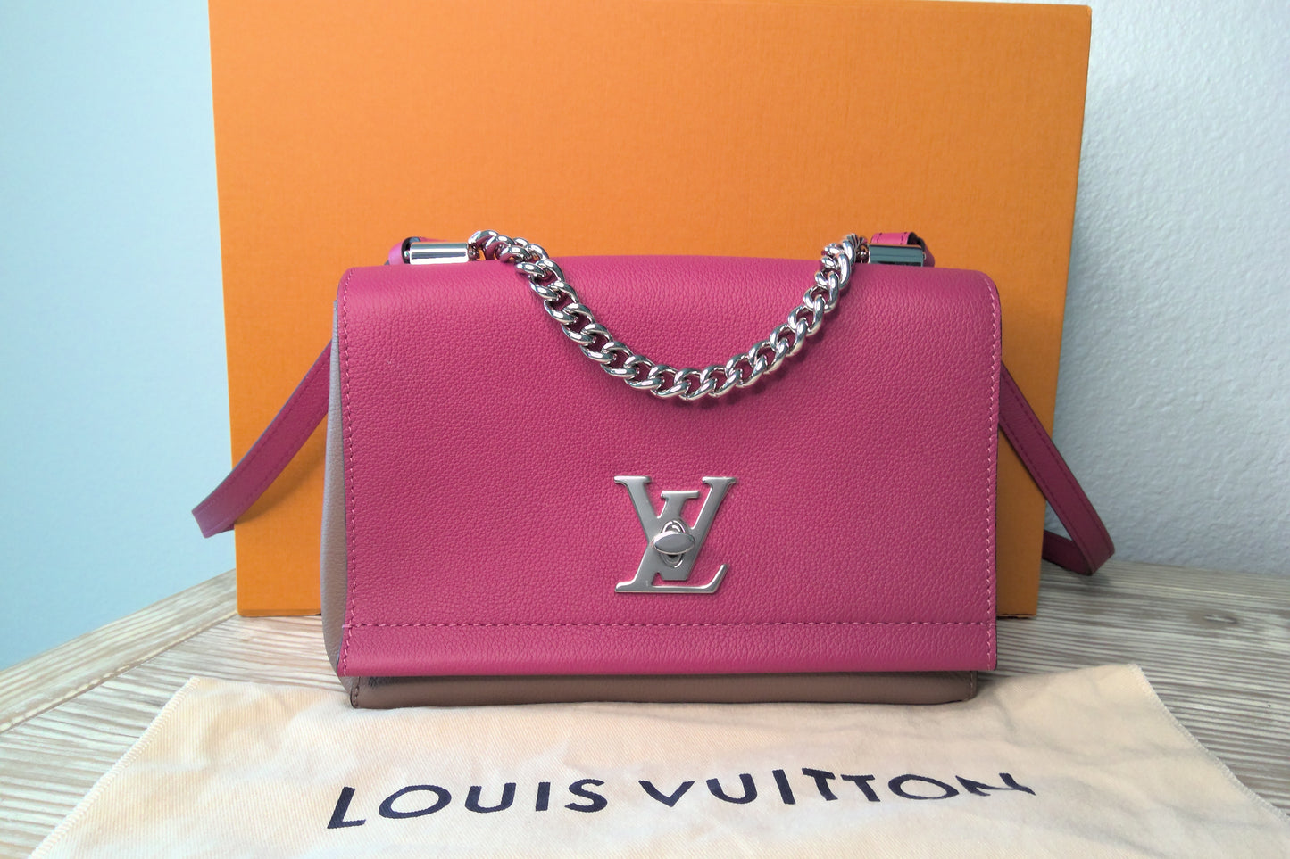 Pre-Loved Louis Vuitton Lock Me II Chain Two Tone BB "Sold Out"