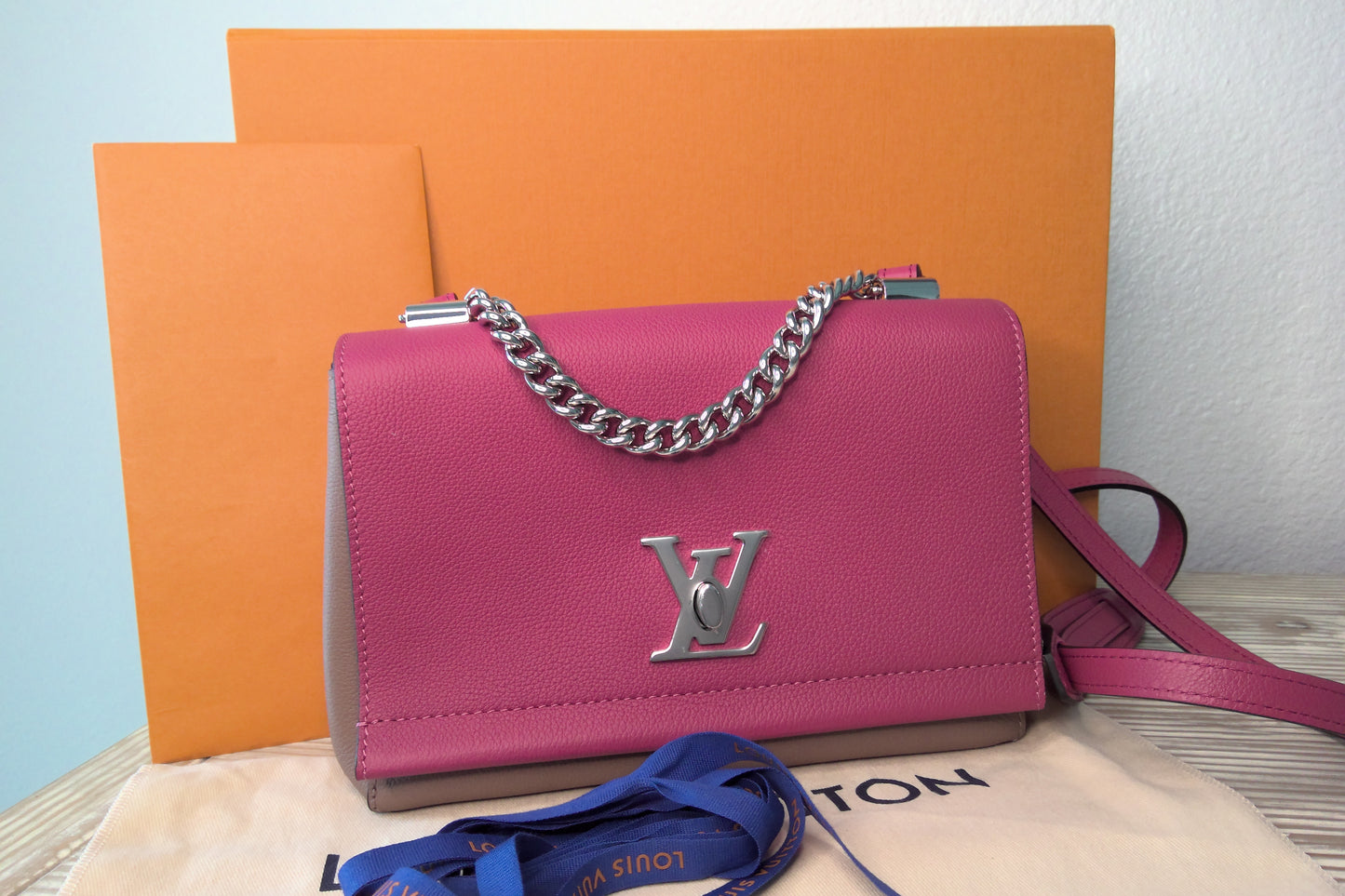 Pre-Loved Louis Vuitton Lock Me II Chain Two Tone BB "Sold Out"