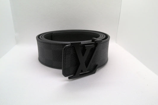 Pre-Loved Louis Vuitton Damier Graphite Leather Belt "Sold Out"