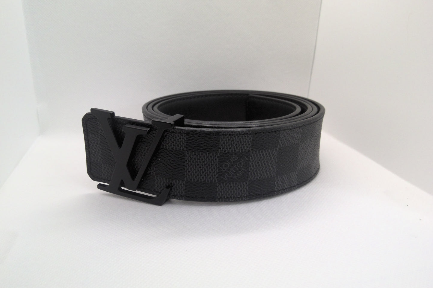 Pre-Loved Louis Vuitton Damier Graphite Leather Belt "Sold Out"