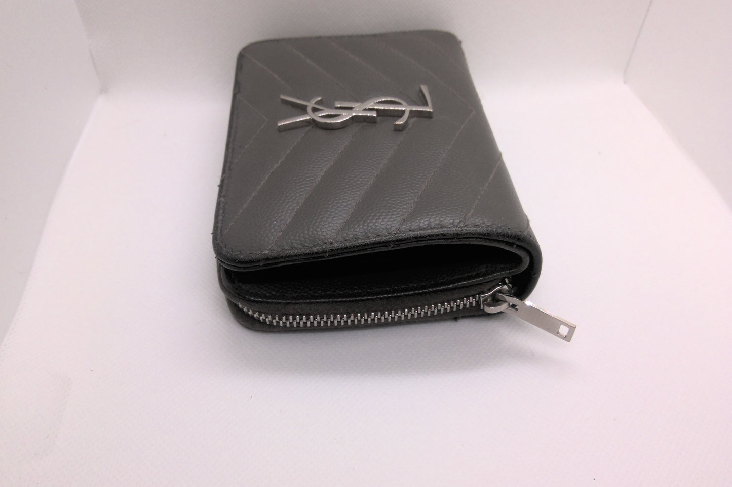 Pre-Loved YSL Cassandre Matelasse Compact Zipper Bi-fold Wallet "Sold Out"