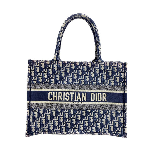 Christian Dior Oblique Medium Book Tote Blue