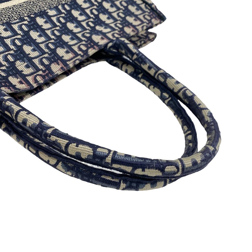 handles Christian Dior Oblique Medium Book Tote Blue