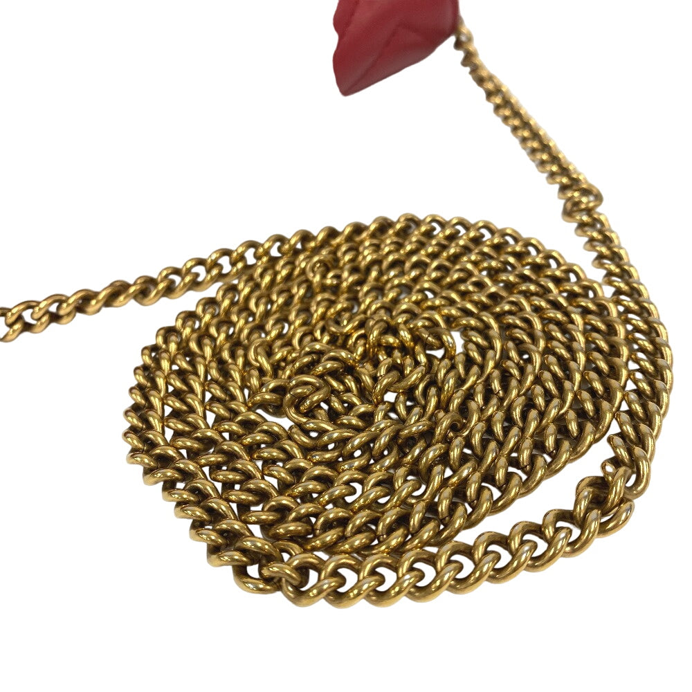 chain Gucci Matelasse Marmont Super Mini GG Hibiscus Red Crossbody