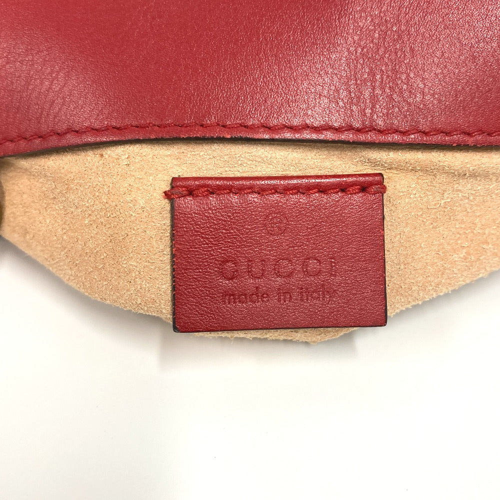 stamp Gucci Matelasse Marmont Super Mini GG Hibiscus Red Crossbody