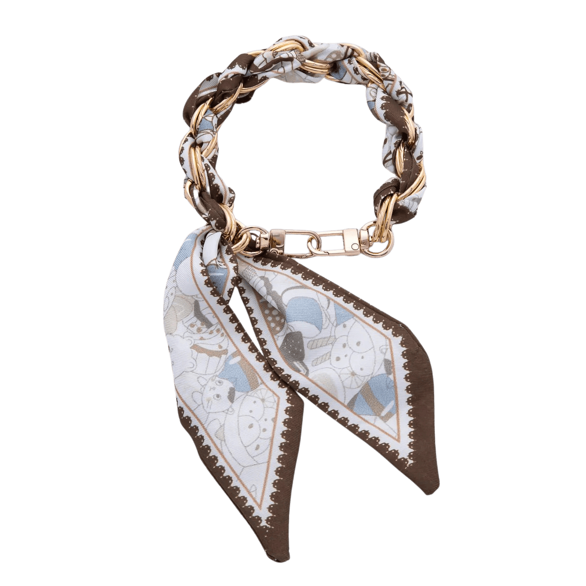 Decorative keychain with braided design and leaf-shaped pendant on a transparent background