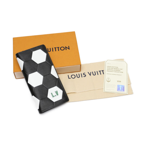 box and dustbag Louis Vuitton FIFA Epi Leather Long Wallet black and white