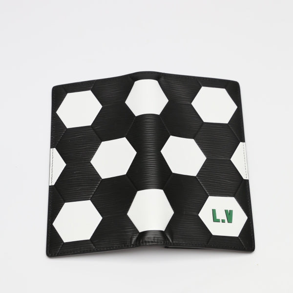 open Louis Vuitton FIFA Epi Leather Long Wallet black and white