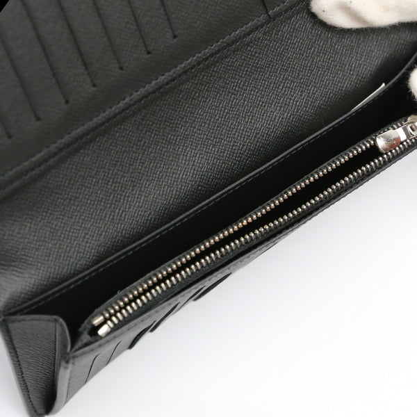interior pocket Louis Vuitton FIFA Epi Leather Long Wallet black and white