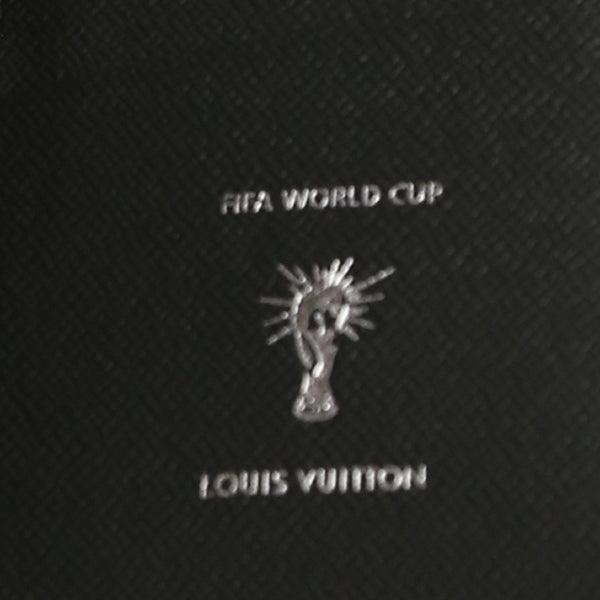stamp Louis Vuitton FIFA Epi Leather Long Wallet black and white