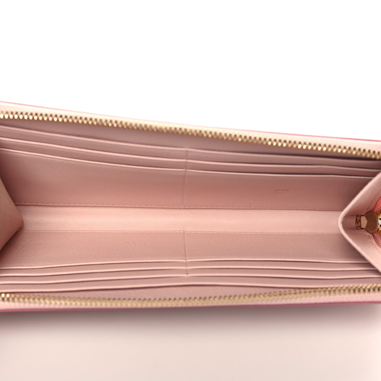 Pre-Loved MCM Visetos Large Zip Around Wallet Powder Pink